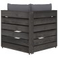 vidaXL Sofá de palets 2 plazas cojines gris madera de pino impregnada vidaXL Sofá de palets 2 plazas cojines gris madera de pino impregnada