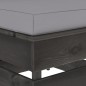 vidaXL Sofá central seccional con cojines madera impregnada gris vidaXL Sofá central seccional con cojines madera impregnada gris