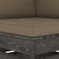 vidaXL Sofá de esquina seccional con cojines madera impregnada gris vidaXL Sofá de esquina seccional con cojines madera impregnada gris