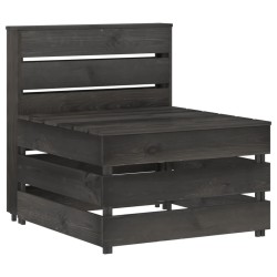 vidaXL Set de muebles de jardín 6 pzas madera de pino impregnada gris