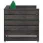 vidaXL Muebles de jardín 2 piezas con cojines madera impregnada gris vidaXL Muebles de jardín 2 piezas con cojines madera impregnada gris