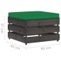 vidaXL Muebles de jardín 2 piezas con cojines madera impregnada gris vidaXL Muebles de jardín 2 piezas con cojines madera impregnada gris