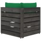 vidaXL Sofá de palets 2 plazas cojines gris madera de pino impregnada vidaXL Sofá de palets 2 plazas cojines gris madera de pino impregnada