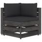 vidaXL Muebles de jardín 5 piezas con cojines madera impregnada gris vidaXL Muebles de jardín 5 piezas con cojines madera impregnada gris