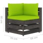 vidaXL Muebles de jardín 6 piezas con cojines madera impregnada gris vidaXL Muebles de jardín 6 piezas con cojines madera impregnada gris