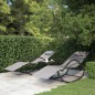 vidaXL Tumbonas mecedoras 2 uds acero y textilene gris vidaXL Tumbonas mecedoras 2 uds acero y textilene gris
