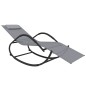 vidaXL Tumbonas mecedoras 2 uds acero y textilene gris vidaXL Tumbonas mecedoras 2 uds acero y textilene gris