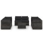 vidaXL Muebles de jardín 9 piezas con cojines madera impregnada gris vidaXL Muebles de jardín 9 piezas con cojines madera impregnada gris