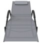 vidaXL Tumbonas mecedoras 2 uds acero y textilene gris vidaXL Tumbonas mecedoras 2 uds acero y textilene gris