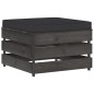 vidaXL Muebles de jardín 7 piezas con cojines madera impregnada gris vidaXL Muebles de jardín 7 piezas con cojines madera impregnada gris