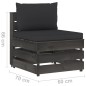 vidaXL Muebles de jardín 7 piezas con cojines madera impregnada gris vidaXL Muebles de jardín 7 piezas con cojines madera impregnada gris