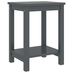 vidaXL Mesitas de noche madera maciza de pino gris oscuro 35x30x47 cm