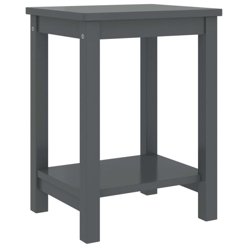 vidaXL Mesitas de noche madera maciza de pino gris oscuro 35x30x47 cm vidaXL Mesitas de noche madera maciza de pino gris oscuro 35x30x47 cm