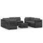 vidaXL Muebles de jardín 9 piezas con cojines madera impregnada gris vidaXL Muebles de jardín 9 piezas con cojines madera impregnada gris