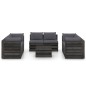 vidaXL Muebles de jardín 9 piezas con cojines madera impregnada gris vidaXL Muebles de jardín 9 piezas con cojines madera impregnada gris