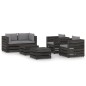 vidaXL Muebles de jardín 6 piezas con cojines madera impregnada gris vidaXL Muebles de jardín 6 piezas con cojines madera impregnada gris
