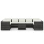 vidaXL Muebles de jardín 10 piezas con cojines madera impregnada gris vidaXL Muebles de jardín 10 piezas con cojines madera impregnada gris