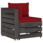 vidaXL Muebles de jardín 6 piezas con cojines madera impregnada gris vidaXL Muebles de jardín 6 piezas con cojines madera impregnada gris