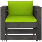 vidaXL Muebles de jardín 7 piezas con cojines madera impregnada gris vidaXL Muebles de jardín 7 piezas con cojines madera impregnada gris
