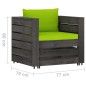 vidaXL Muebles de jardín 7 piezas con cojines madera impregnada gris vidaXL Muebles de jardín 7 piezas con cojines madera impregnada gris