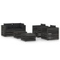 vidaXL Muebles de jardín 6 piezas con cojines madera impregnada gris vidaXL Muebles de jardín 6 piezas con cojines madera impregnada gris