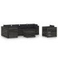 vidaXL Muebles de jardín 7 piezas con cojines madera impregnada gris vidaXL Muebles de jardín 7 piezas con cojines madera impregnada gris