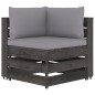 vidaXL Muebles de jardín 8 piezas con cojines madera impregnada gris