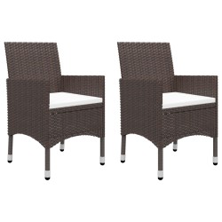 vidaXL Juego de comedor de jardín de 3 piezas marrón