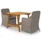 vidaXL Juego de comedor para jardín de 3 piezas marrón vidaXL Juego de comedor para jardín de 3 piezas marrón