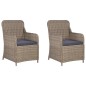 vidaXL Juego de comedor para jardín de 3 piezas marrón vidaXL Juego de comedor para jardín de 3 piezas marrón
