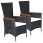 vidaXL Juego de comedor para jardín 5 piezas negro vidaXL Juego de comedor para jardín 5 piezas negro