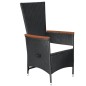 vidaXL Juego de comedor para jardín 5 piezas negro vidaXL Juego de comedor para jardín 5 piezas negro