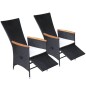 vidaXL Juego de comedor para jardín 5 piezas negro vidaXL Juego de comedor para jardín 5 piezas negro