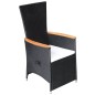 vidaXL Juego de comedor para jardín 5 piezas negro vidaXL Juego de comedor para jardín 5 piezas negro