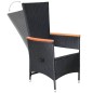 vidaXL Juego de comedor para jardín 5 piezas negro vidaXL Juego de comedor para jardín 5 piezas negro