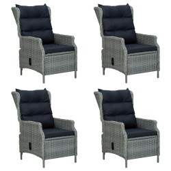 vidaXL Juego de comedor para jardín de 5 piezas gris claro