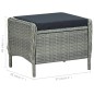 vidaXL Juego de comedor para jardín 5 piezas gris claro vidaXL Juego de comedor para jardín 5 piezas gris claro