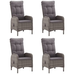 vidaXL Juego de comedor para jardín 5 piezas gris