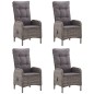 vidaXL Juego de comedor para jardín 5 piezas gris vidaXL Juego de comedor para jardín 5 piezas gris