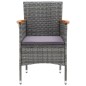 vidaXL Juego de comedor de jardín de 7 piezas gris vidaXL Juego de comedor de jardín de 7 piezas gris