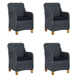 vidaXL Juego de comedor para jardín de 5 piezas gris oscuro