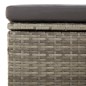 vidaXL Set de muebles de jardín 3 pzas y cojines ratán sintético gris vidaXL Set de muebles de jardín 3 pzas y cojines ratán sintético gris