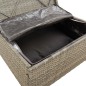 vidaXL Set de muebles de jardín 3 pzas y cojines ratán sintético gris vidaXL Set de muebles de jardín 3 pzas y cojines ratán sintético gris