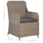 vidaXL Juego de comedor para jardín 7 piezas marrón vidaXL Juego de comedor para jardín 7 piezas marrón