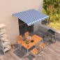 vidaXL Toldo automático retráctil azul y blanco 300x250 cm vidaXL Toldo automático retráctil azul y blanco 300x250 cm