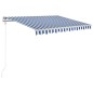 vidaXL Toldo automático retráctil azul y blanco 300x250 cm vidaXL Toldo automático retráctil azul y blanco 300x250 cm