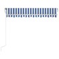 vidaXL Toldo automático retráctil azul y blanco 300x250 cm vidaXL Toldo automático retráctil azul y blanco 300x250 cm