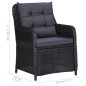 vidaXL Juego de comedor para jardín de 7 piezas negro vidaXL Juego de comedor para jardín de 7 piezas negro