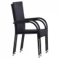vidaXL Juego de comedor para jardín 7 piezas negro vidaXL Juego de comedor para jardín 7 piezas negro