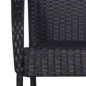 vidaXL Juego de comedor para jardín 7 piezas negro vidaXL Juego de comedor para jardín 7 piezas negro